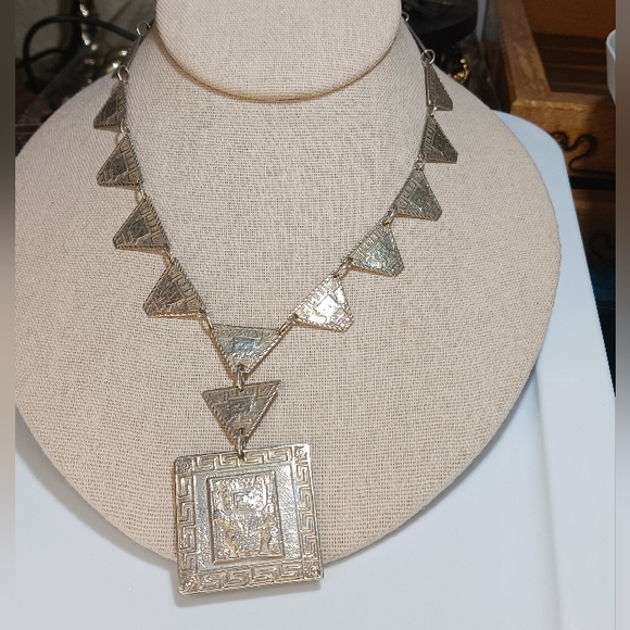 Vintage Stamped PERU 925 Sterling Silver Necklace - Picture 2 of 6